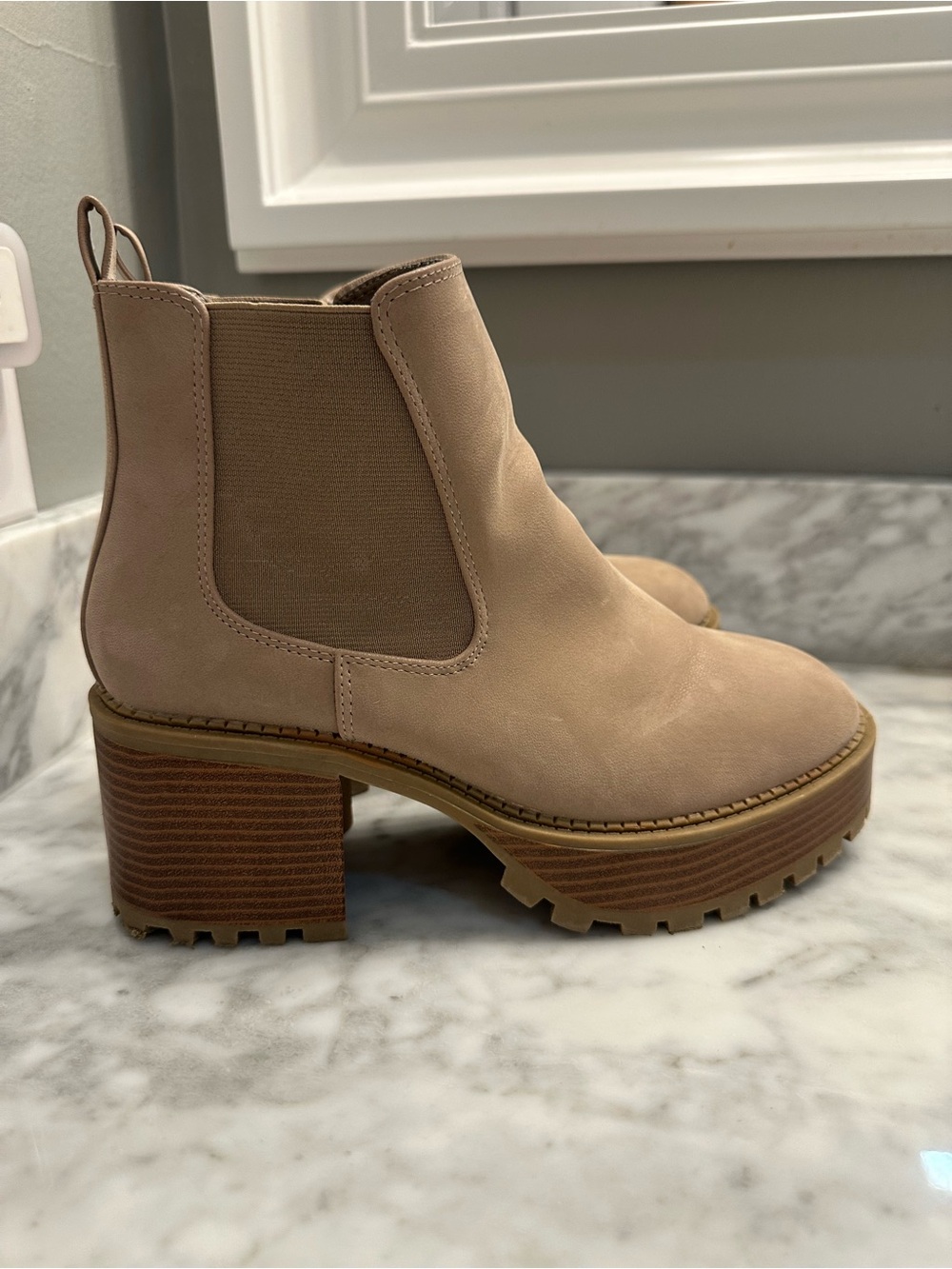 MIA Taupe Platform Chelsea Bootie
